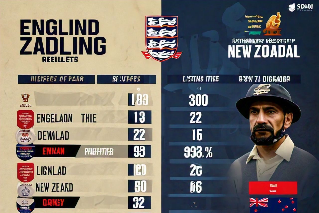 England vs. New Zealand Head-to-Head Record