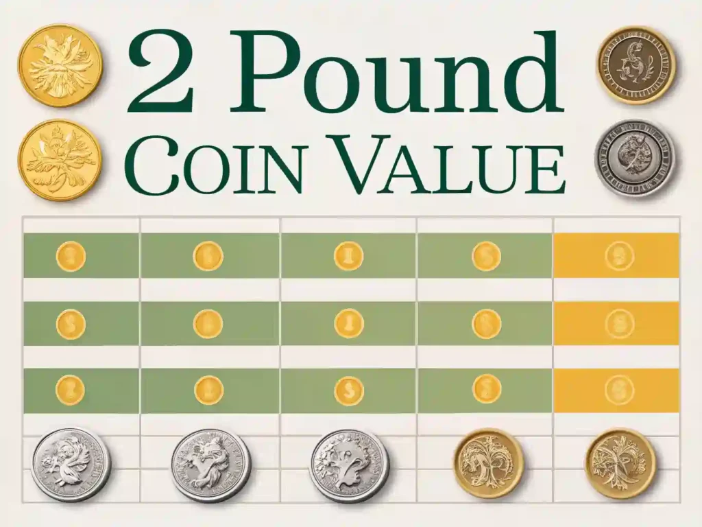 Rare 2 Pound Coin Value Chart (2025 Guide to UK’s Most Valuable £2 Coins)