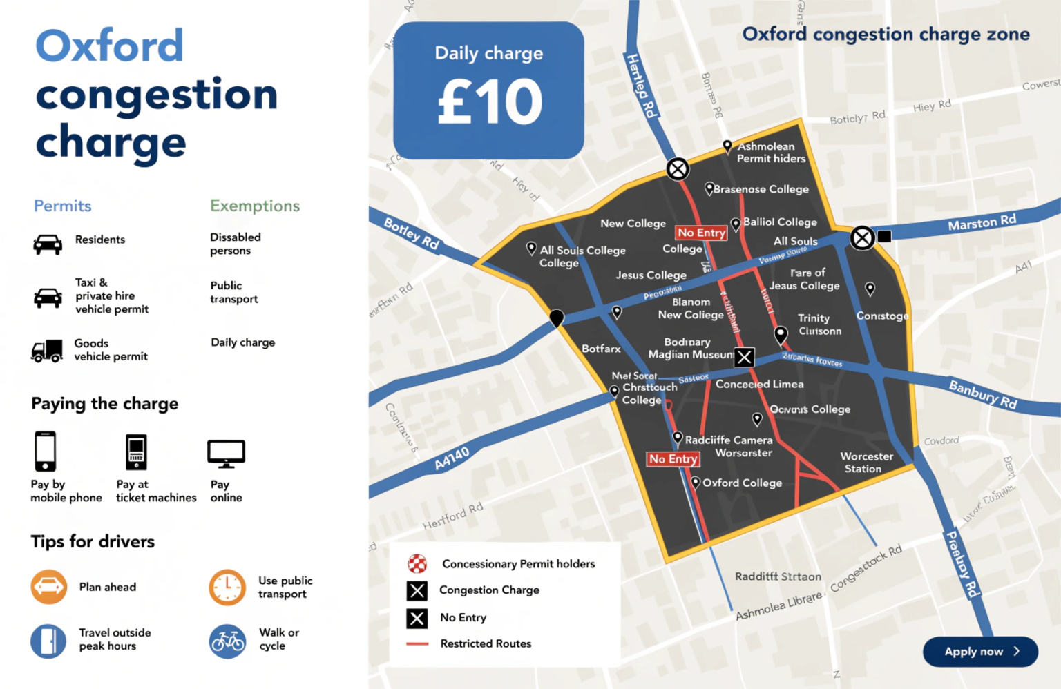 Oxford Congestion Charge Map Permits Exemptions and Practical Tips for ...