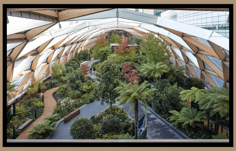 Crossrail Place Roof Garden: London’s Hidden Rooftop Oasis in Canary Wharf